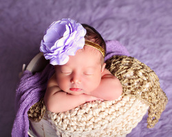 light purple flower headband prop bebe amour by leslie lane